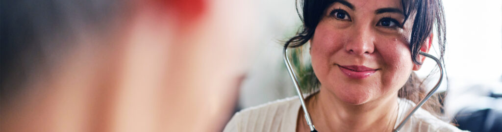 Woman with stethoscope